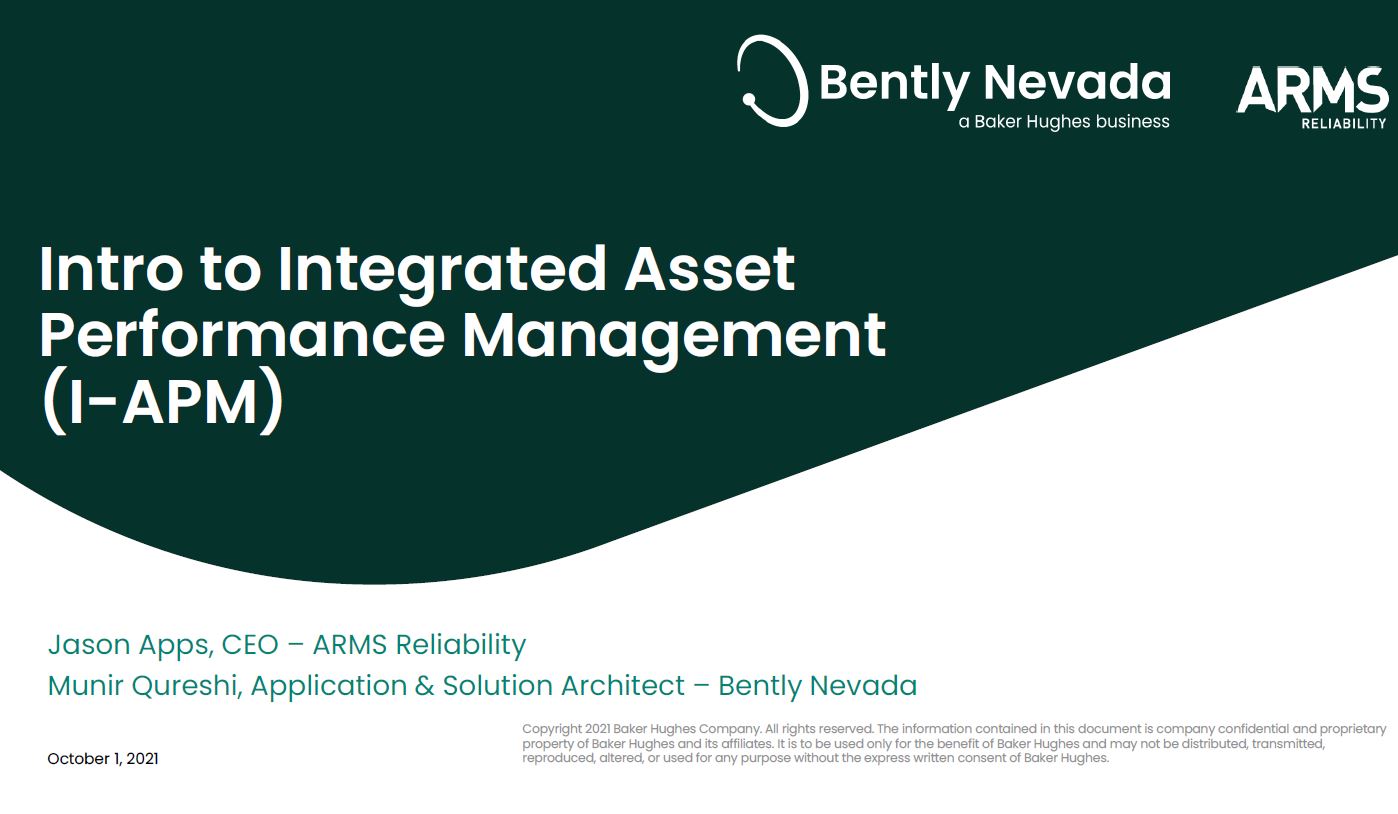 Intro to Integrated Asset Performance Management ARMS Reliability